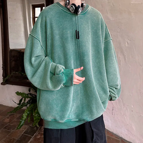 American Washed Old Pullovers Sweatshirts
