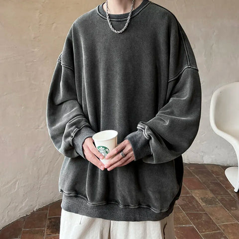 American Batik Washed Old Pullovers Sweatshirts